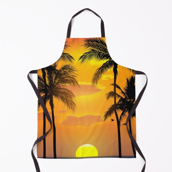 Item preview, Tropical Sunset Palm Trees Orange Yellow designed and sold by PadMode.