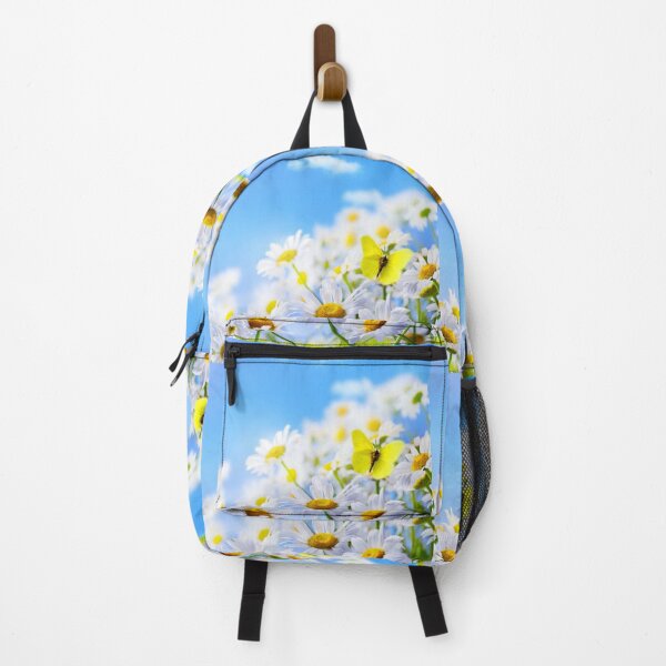 Item preview, yellow butterfly on a field daisy, in a field under a blue sky designed and sold by filon19931.