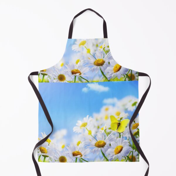 Item preview, yellow butterfly on a field daisy, in a field under a blue sky designed and sold by filon19931.