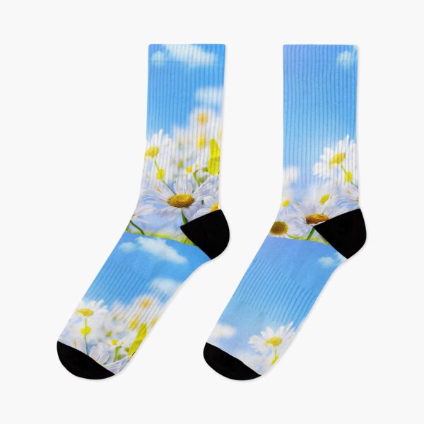 Item preview, yellow butterfly on a field daisy, in a field under a blue sky designed and sold by filon19931.