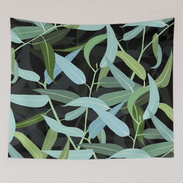 Item preview, Eucalyptus Leaves Black Design designed and sold by NdesignTrend.