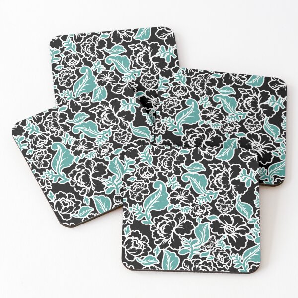 Item preview, Hidden Garden - Teal Green and Black designed and sold by Inspirarmi-.