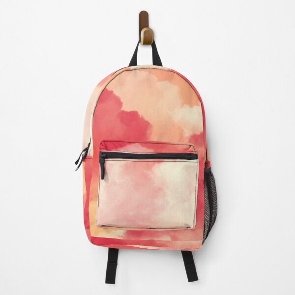 Item preview, Bright Red Orange Pink White Clouds Pattern Watercolor designed and sold by hopecope.