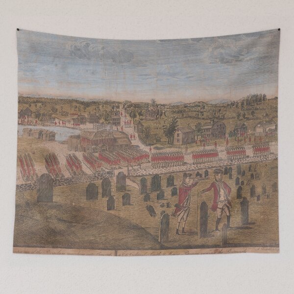 Item preview, Old Concord Massachusetts British Occupation Map (1775) Vintage American Revolution Artwork designed and sold by BravuraMedia.