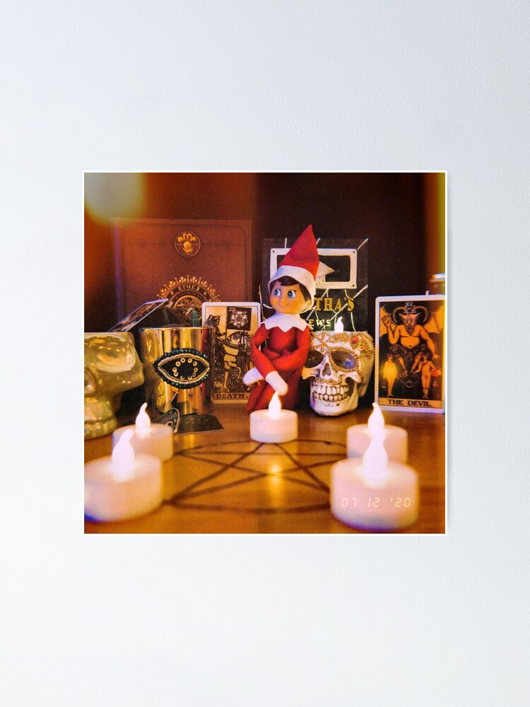 "Cursed elf on the shelf dark magic meme" Poster by ShalomLavender