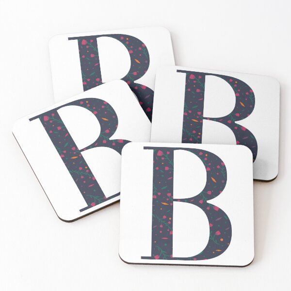 Item preview, Dark Floral Pattern Letter B Monogram designed and sold by Memezilda.