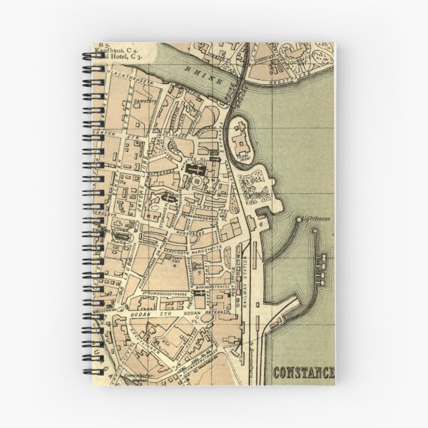 Item preview, Old Konstanz Germany Map (1887) Vintage Constance City & Street Atlas designed and sold by BravuraMedia.