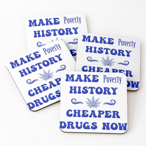 Item preview, Make Poverty History Cheaper Drugs Now - Large in Blue designed and sold by NoMatterLab.