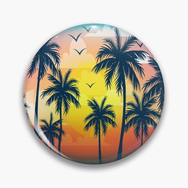 Item preview, Retro Vibes Tropical Palm Trees, Cool Sunset designed and sold by PadMode.
