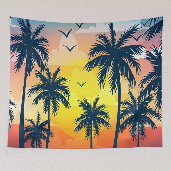 Item preview, Retro Vibes Tropical Palm Trees, Cool Sunset designed and sold by PadMode.
