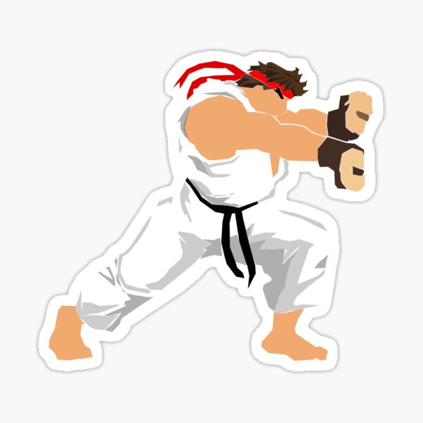 Ryu Street Fighter Original Artwork - Street Fighter - Sticker