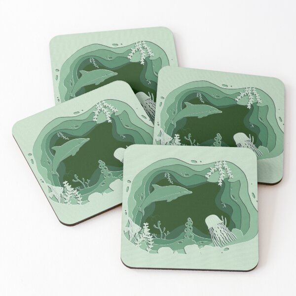 Item preview, Paper sea, green designed and sold by DaniDoo.