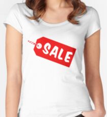 Verkaufs-Tag mit Schnur Tailliertes Rundhals-Shirt