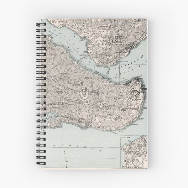 Item preview, Old Constantinople Map (1893) Vintage Istanbul Turkey Atlas designed and sold by BravuraMedia.