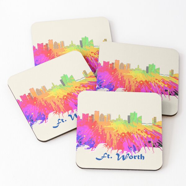 Item preview, Ft. Worth Tx Skyline Watercolor Art designed and sold by oldwestcowboy.