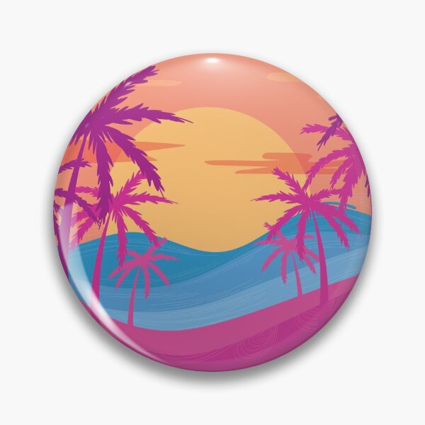 Item preview, Pink Vaporwave Island, Tropical Palm Trees designed and sold by PadMode.