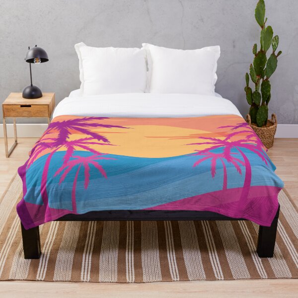 Artikelvorschau, Pink Vaporwave Island, tropische Palmen entworfen und verkauft von PadMode.
