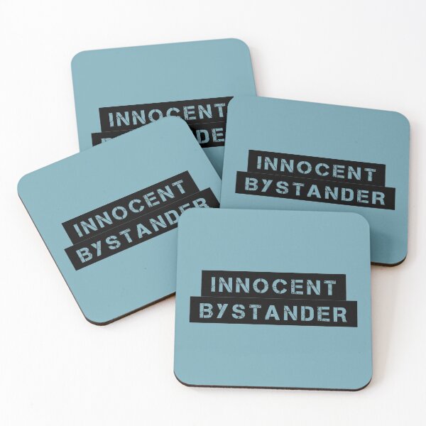 Item preview, Innocent bystander not guilty or involved funny (black) designed and sold by SolidEarthArt.