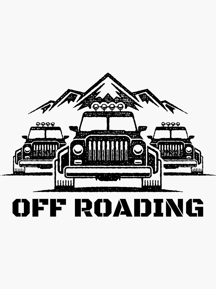 "OFF ROADING" Sticker by JAneyro Redbubble