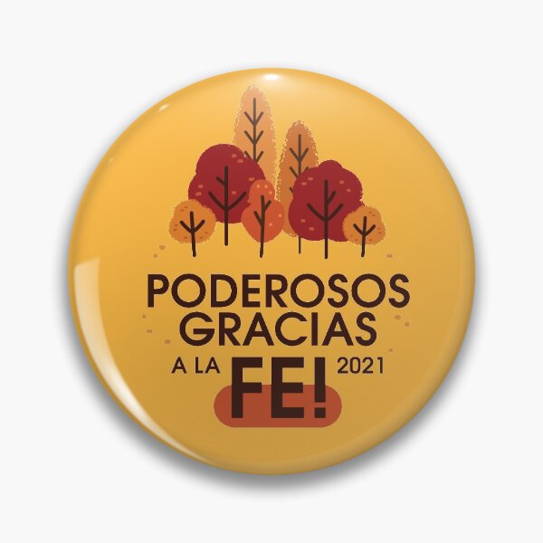 Item preview, Poderosos Gracias A La Fe! | 2021 Convention | Typography Design with Trees Illustration (Mustard Yellow) designed and sold by Kim Liester Lagura.