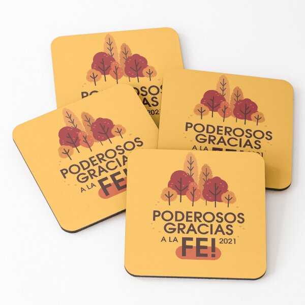 Item preview, Poderosos Gracias A La Fe! | 2021 Convention | Typography Design with Trees Illustration (Mustard Yellow) designed and sold by Kim Liester Lagura.