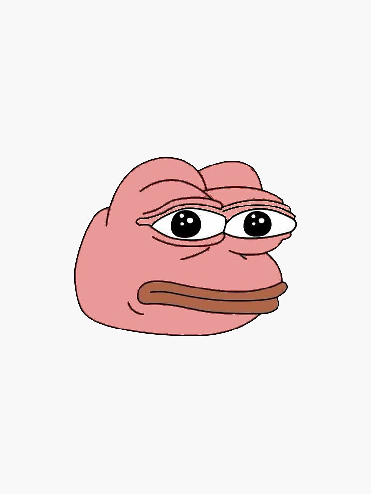 Pink Pepe Sticker For Sale By Bbyboyyy Redbubble