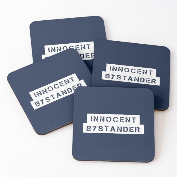 Item preview, Innocent bystander not guilty or involved funny (white) designed and sold by SolidEarthArt.