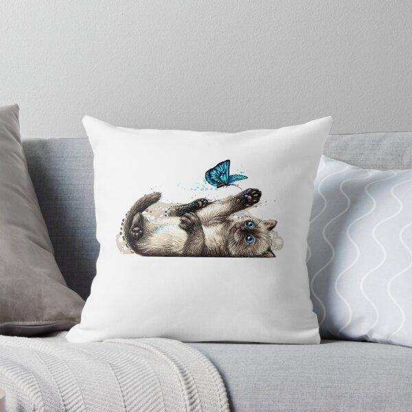 Item preview, Cat Play with Butterfly designed and sold by LeHongTien.