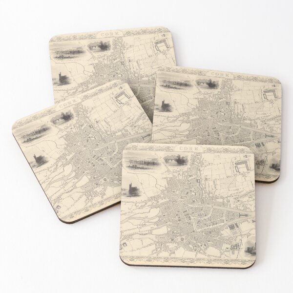 Item preview, Old Cork Ireland Map (1851) Vintage Corcaigh City & Street Atlas designed and sold by BravuraMedia.