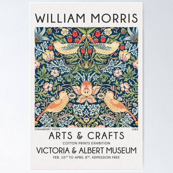 Item preview, William Morris - Strawberry Thieve - Exhibition Poster - Vintage Art Print designed and sold by Rakhi-Space.