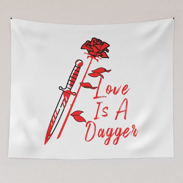 Item preview, Love Is A Dagger With Rose - Artsy & Handwritten designed and sold by ecdato.