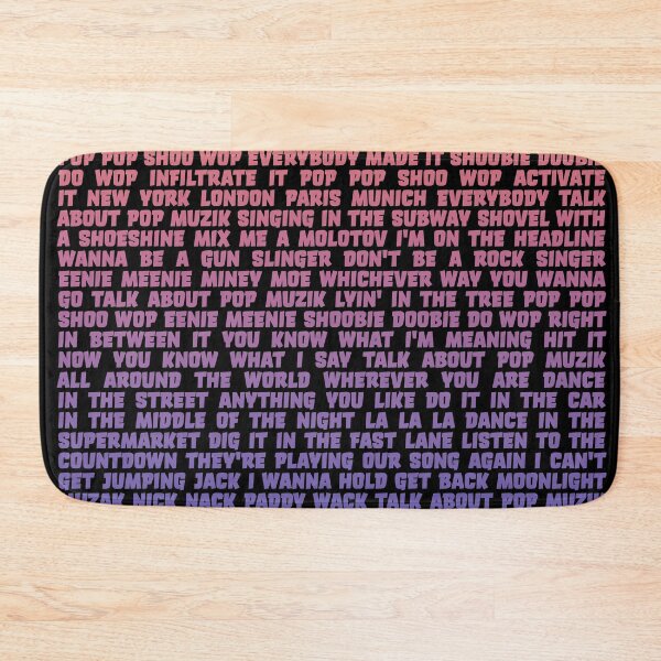 Item preview, Pop Muzik - M (lyrics) v.3 designed and sold by x1brett.
