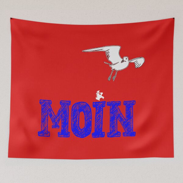 Item preview, Moin - seagull with Rügen blob as an I point designed and sold by xyab.