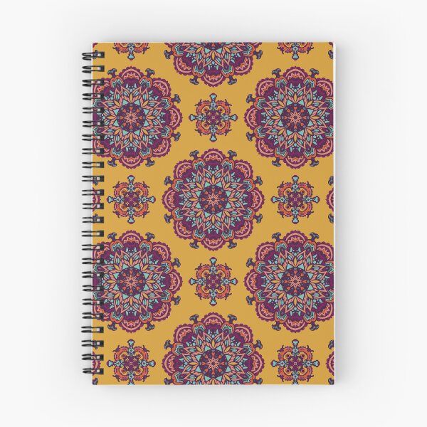 Aperçu de l'œuvre Motif Oriental Mandala Orange créée et vendue par PadMode.
