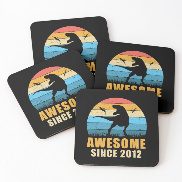 Artikelvorschau, Kopie von Awesome Since 2012 9. Geburtstag Dinosaurier T-Rex 9 Jahre alt entworfen und verkauft von Customkitstudio.