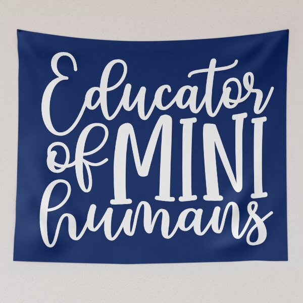 Item preview, Educator of mini humans - funny teacher quote/gift (white/grey) designed and sold by PickaSticka.