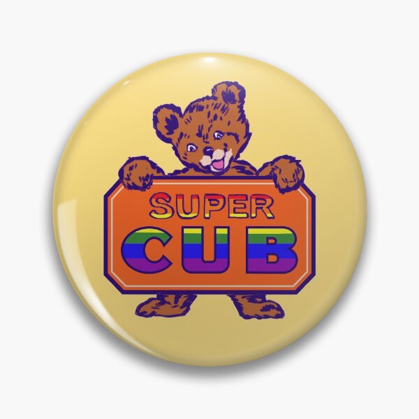 Item preview, I draw the piper cub metal sign plate but it is gay / super cub rainbow pride flag designed and sold by RansRoom.