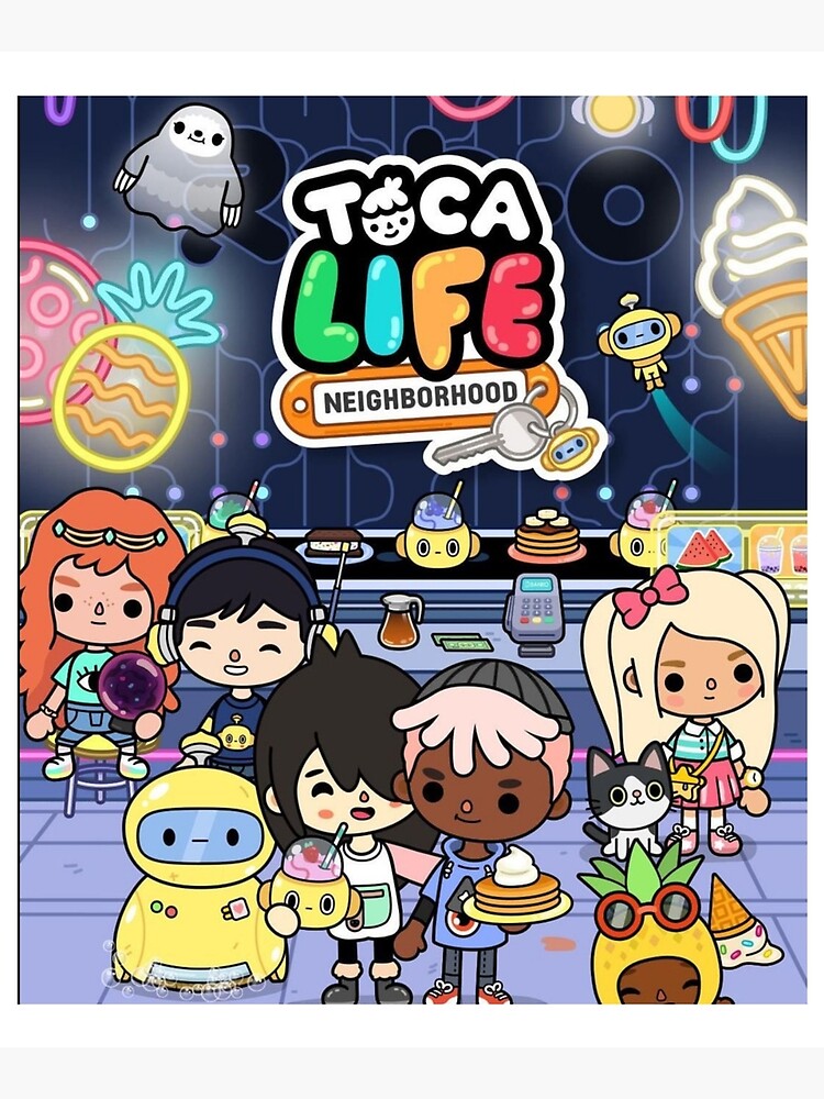 toca boca and gacha life Canvas Print for Sale by kader011