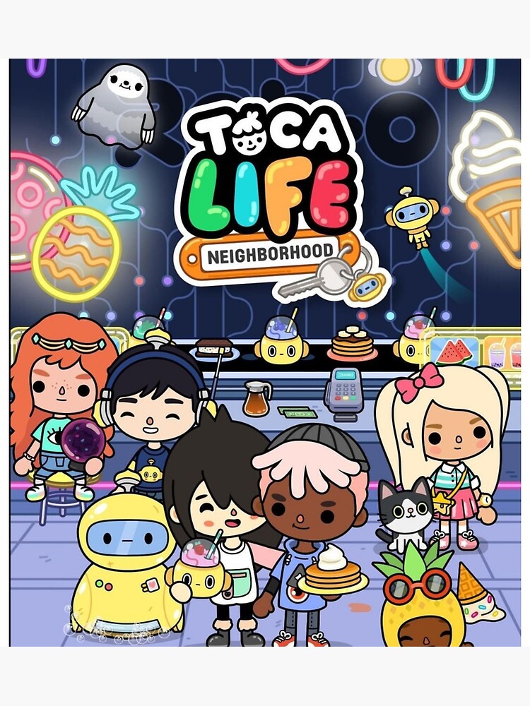 toca boca and gacha life Photographic Print for Sale by kader011