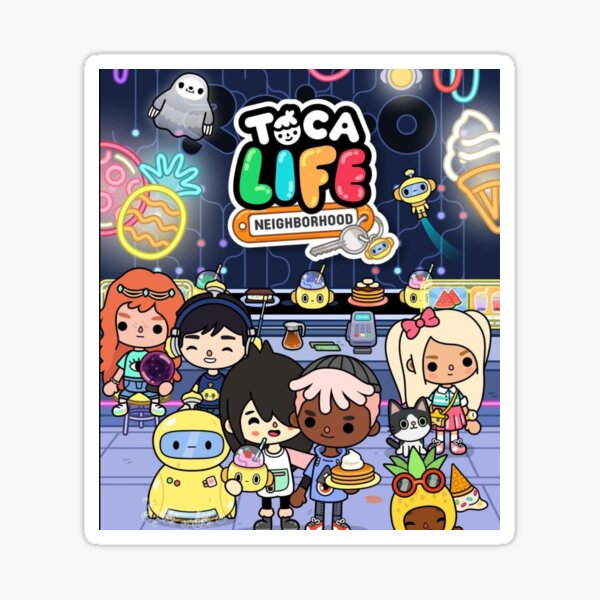 toca boca and gacha life Sticker for Sale by kader011