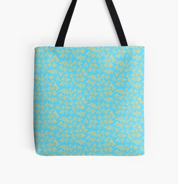 Sweet Kurbits Folkart pattern - blue yellow All Over Print Tote Bag