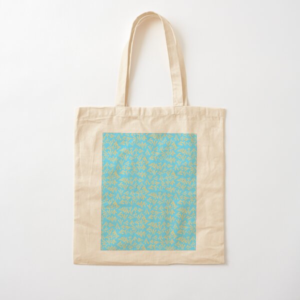Sweet Kurbits Folkart pattern - blue yellow Cotton Tote Bag