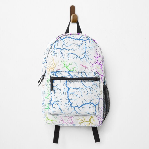 Item preview, Oregon River Basin Map in Rainbow Colours with White Background designed and sold by GrasshopperGeo.