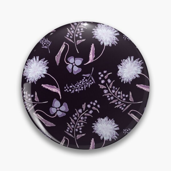 Item preview, Lilac pink floral pattern against dark background. designed and sold by UVI-CA.