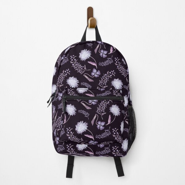 Item preview, Lilac pink floral pattern against dark background. designed and sold by UVI-CA.