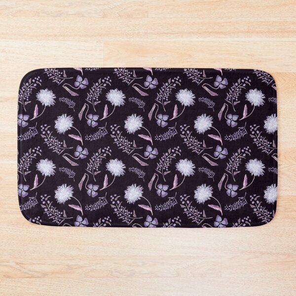 Item preview, Lilac pink floral pattern against dark background. designed and sold by UVI-CA.