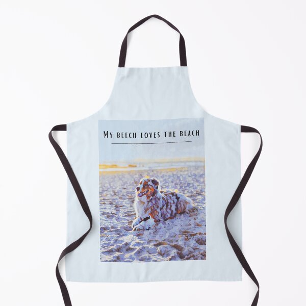 Item preview, My Beech Loves the Beach Australian Shepherd Aussie Funny Abstract Dog Meme designed and sold by PeriodicLabel.