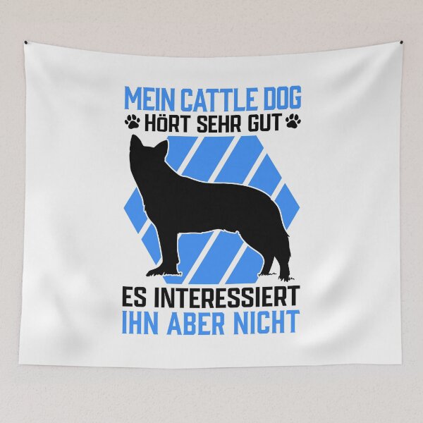 Artikelvorschau, Australian Cattle Dog hört gut Treibhund Spruch entworfen und verkauft von madgrfx.