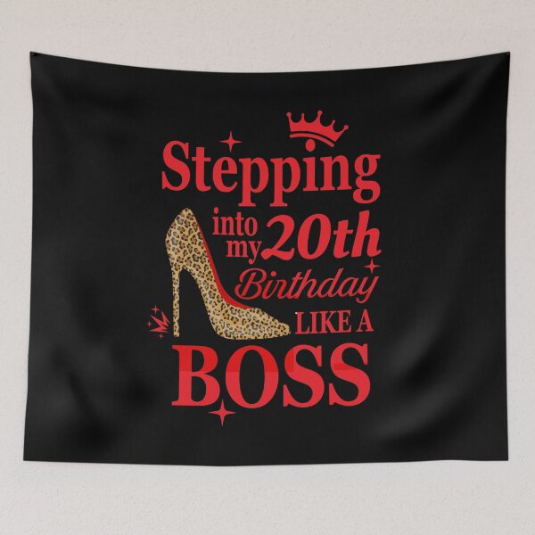 Item preview, Stepping into my 20th birthday like a boss v.2 designed and sold by REApparelCo.