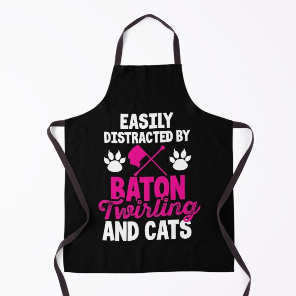 Item preview, Easily Distracted By Baton Twirling and Cats designed and sold by MagicSD Designs.